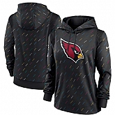 Women's Arizona Cardinals Nike Anthracite 2021 NFL Crucial Catch Therma Pullover Hoodie